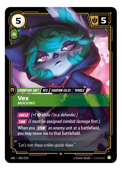 Vex, Mocking UNL-55 Rare Unleashed Riftbound TCG Card