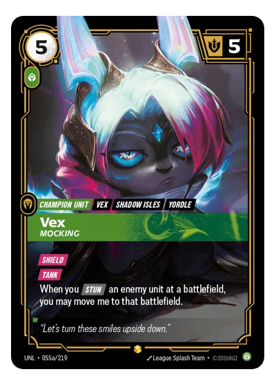 Vex, Mocking UNL-55a Riftbound TCG