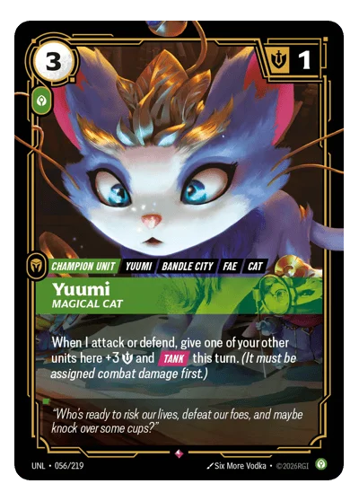 Yuumi, Magical Cat UNL-56 Riftbound TCG