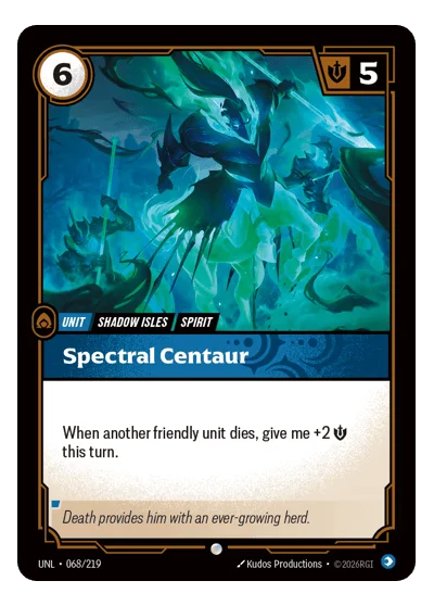Spectral Centaur UNL-68 Riftbound TCG