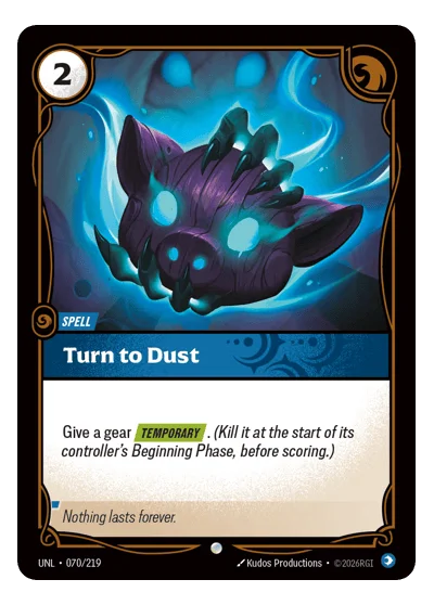 Turn To Dust UNL-70 Riftbound TCG