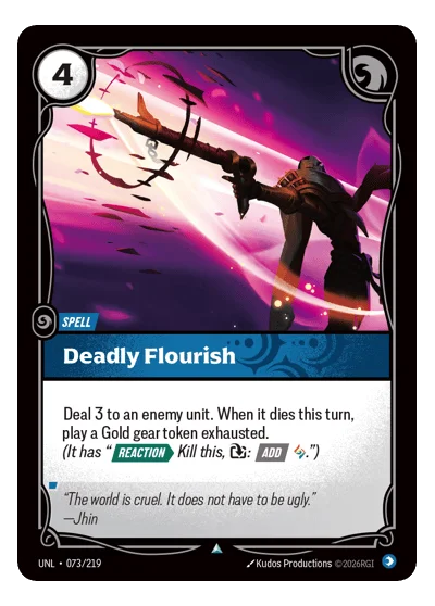 Deadly Flourish UNL-73 Riftbound TCG