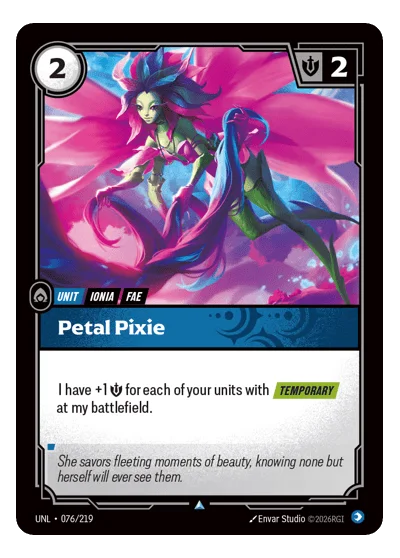 Petal Pixie UNL-76 Riftbound TCG