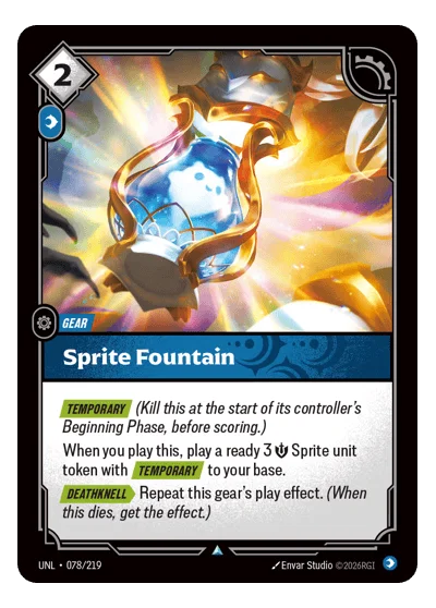 Sprite Fountain UNL-78 Uncommon Unleashed Riftbound TCG Card