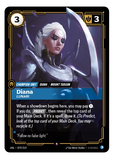 Diana, Lunari UNL-79 Riftbound TCG