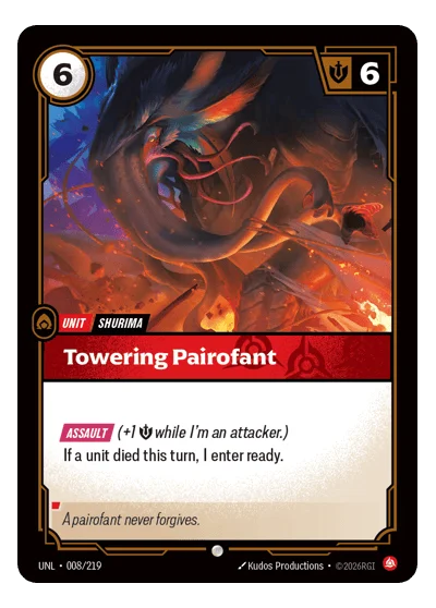 Towering Pairofant UNL-8 Common Unleashed Riftbound TCG Card