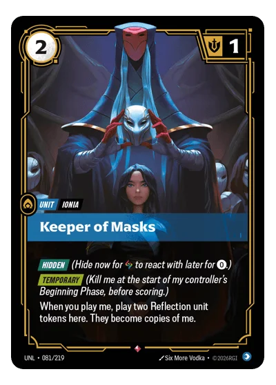 Keeper Of Masks UNL-81 Riftbound TCG