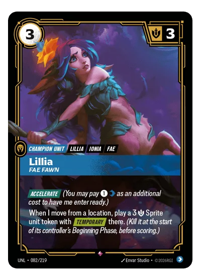 Lillia, Fae Fawn UNL-82 Riftbound TCG