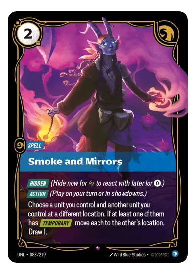 Smoke And Mirrors UNL-83 Riftbound TCG
