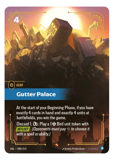 Gutter Palace UNL-88 Riftbound Chase Card