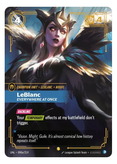 Leblanc, Everywhere At Once UNL-90a Riftbound TCG
