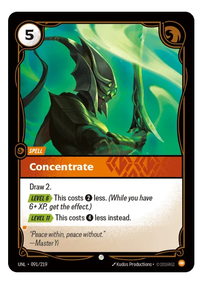 Concentrate UNL-91 Common Unleashed Riftbound TCG Card