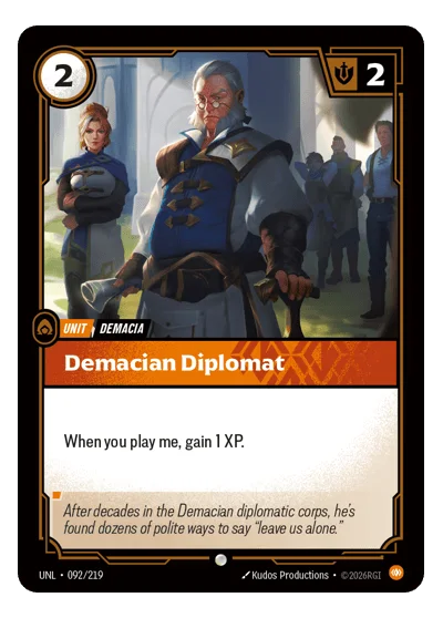 Demacian Diplomat UNL-92 Riftbound TCG