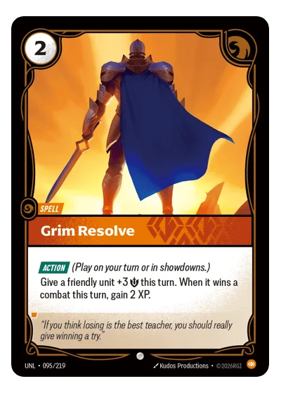Grim Resolve UNL-95 Common Unleashed Riftbound TCG Card