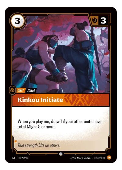 Kinkou Initiate UNL-97 Riftbound TCG