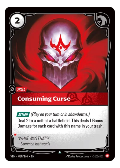 Consuming Curse VEN-10 Riftbound TCG