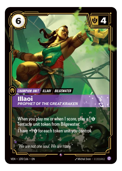 Illaoi, Prophet Of The Great Kraken VEN-109 Riftbound TCG
