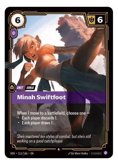 Minah Swiftfoot VEN-111 Riftbound TCG
