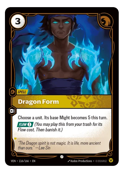 Dragon Form VEN-116 Uncommon Vendetta Riftbound TCG Card
