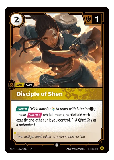Disciple Of Shen VEN-117 Riftbound TCG