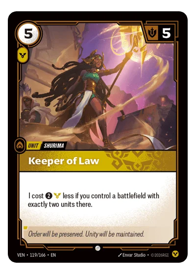 Keeper Of Law VEN-119 Riftbound TCG