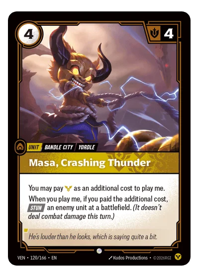 Masa, Crashing Thunder VEN-120 Riftbound TCG