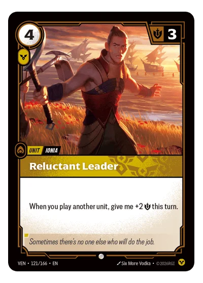 Reluctant Leader VEN-121 Riftbound TCG