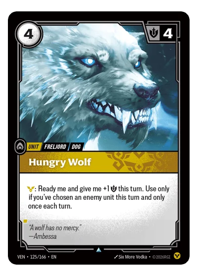 Hungry Wolf VEN-125 Riftbound TCG