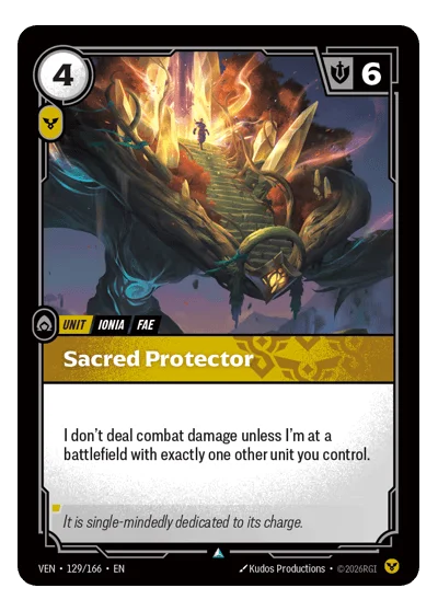 Sacred Protector VEN-129 Uncommon Vendetta Riftbound TCG Card