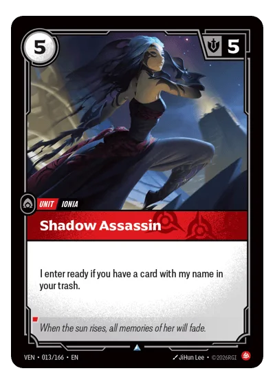 Shadow Assassin VEN-13 Uncommon Vendetta Riftbound TCG Card