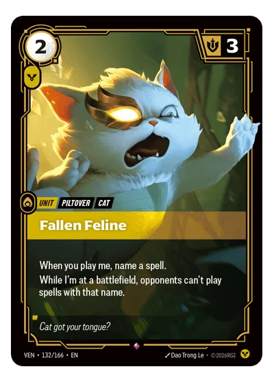Fallen Feline VEN-132 Riftbound TCG