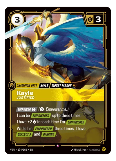 Kayle, Justified VEN-134 Riftbound TCG