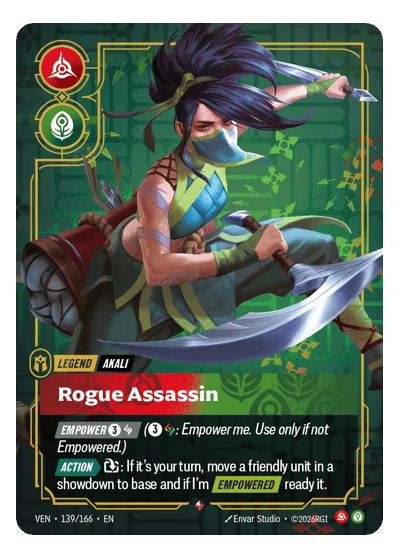 Rogue Assassin VEN-139 Rare Vendetta Riftbound TCG Card