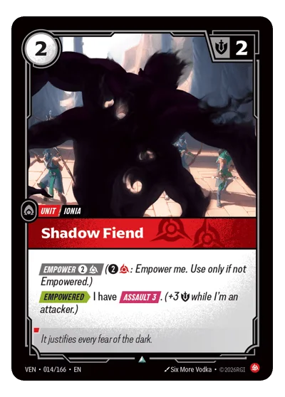 Shadow Fiend VEN-14 Riftbound TCG