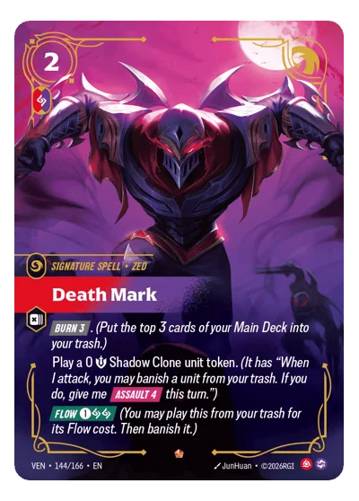 Death Mark VEN-144 Riftbound Chase Card