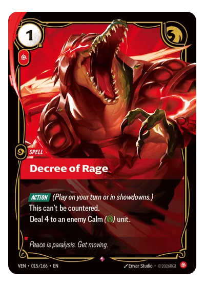 Decree Of Rage VEN-15 Riftbound TCG