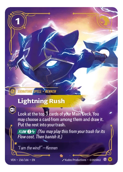 Lightning Rush VEN-156 Epic Vendetta Riftbound TCG Card