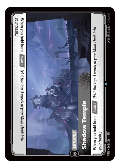 Shadow Temple VEN-165 Uncommon Vendetta Riftbound TCG Card
