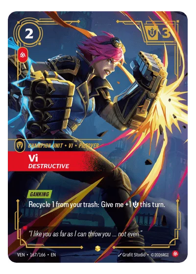 Vi, Destructive VEN-167 Rare Vendetta Riftbound TCG Card