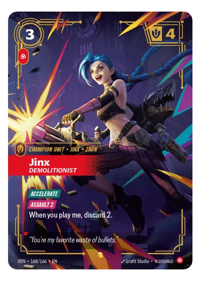 Jinx, Demolitionist VEN-168 Riftbound TCG