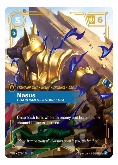 Nasus, Guardian Of Knowledge VEN-178 Riftbound TCG