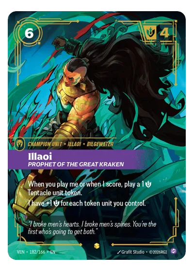 Illaoi, Prophet Of The Great Kraken VEN-182 Riftbound TCG