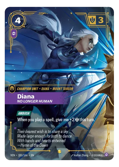 Diana, No Longer Human VEN-183 Riftbound Chase Card