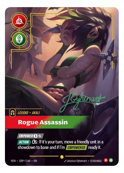 Rogue Assassin VND-189* Signature Vendetta Riftbound TCG Card