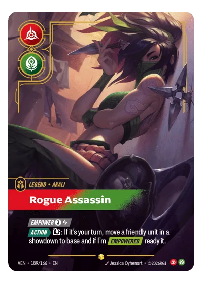Rogue Assassin VEN-189 Rare Vendetta Riftbound TCG Card