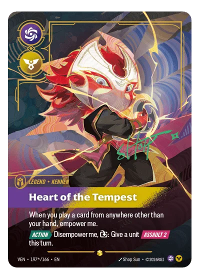 Heart Of The Tempest VND-197* Signature Vendetta Riftbound TCG Card
