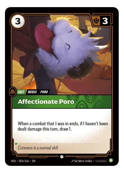 Affectionate Poro VEN-24 Riftbound TCG