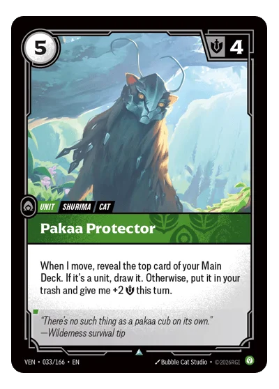 Pakaa Protector VEN-33 Uncommon Vendetta Riftbound TCG Card