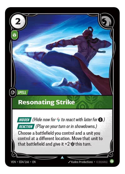 Resonating Strike VEN-34 Riftbound TCG