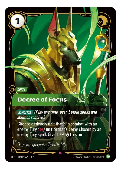 Decree Of Focus VEN-40 Riftbound TCG